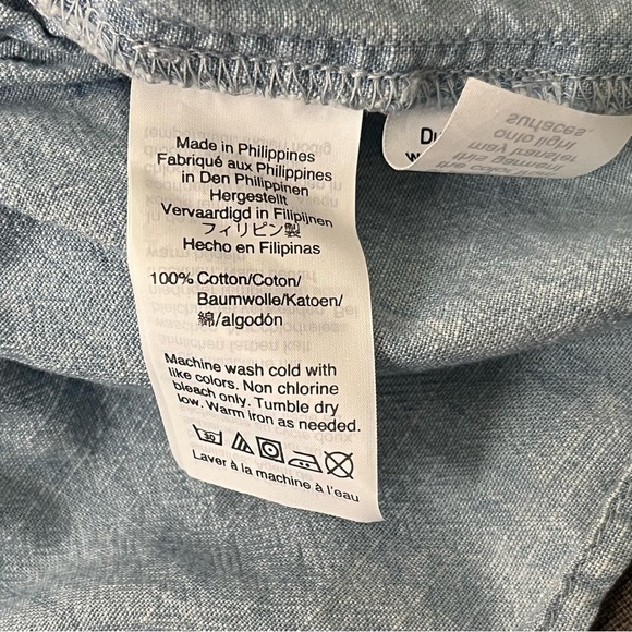 Madewell Ruffle Strap Chambray Tank Top-Women’s 8-Light Blue-Feminine-Summer - Picture 5 of 8